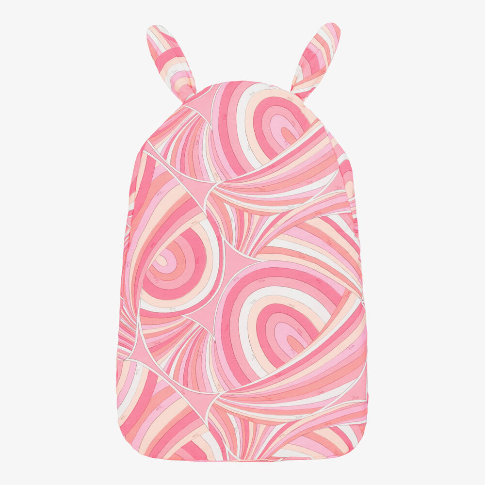 PUCCI-Baby Girls Pink Cotton Iride Print Nest (75cm) | Childrensalon