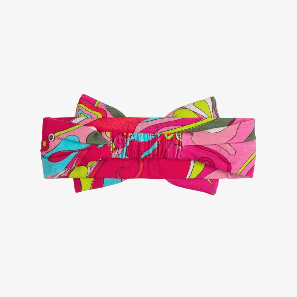 PUCCI-Baby Girls Pink Orchidee Headband with Bow | Childrensalon