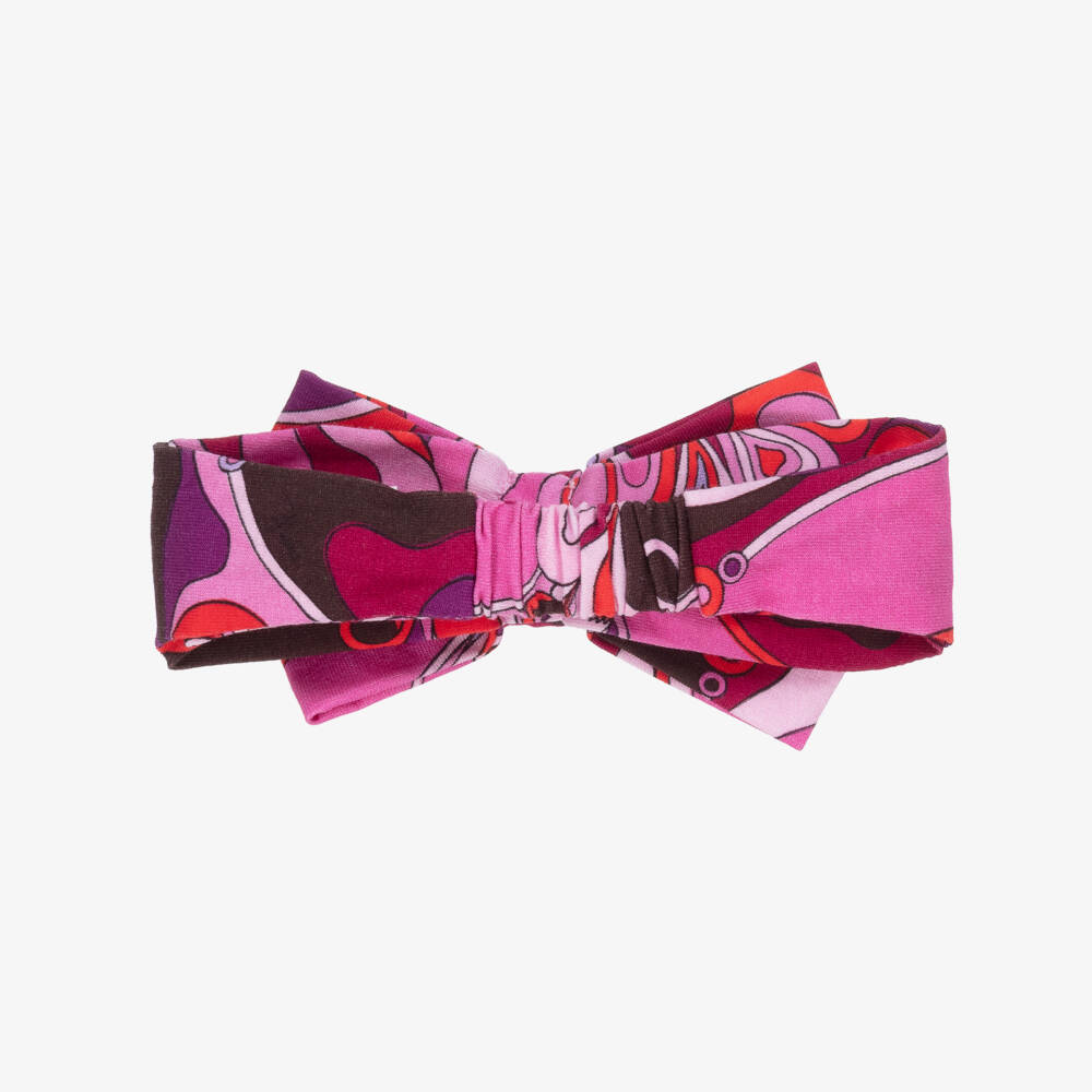 PUCCI-Baby Girls Pink & Purple Orchidee Print Bow Headband | Childrensalon