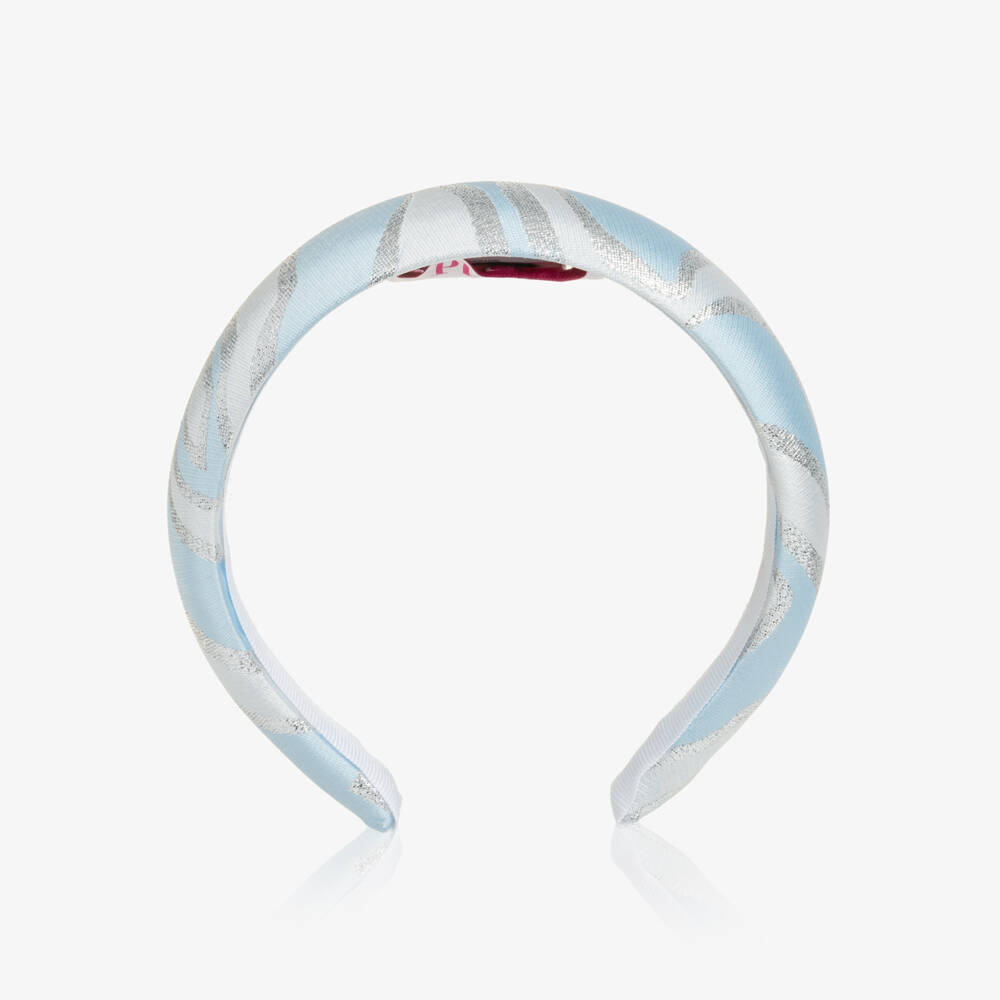 PUCCI-Girls Blue & Silver Labirinto Hairband | Childrensalon