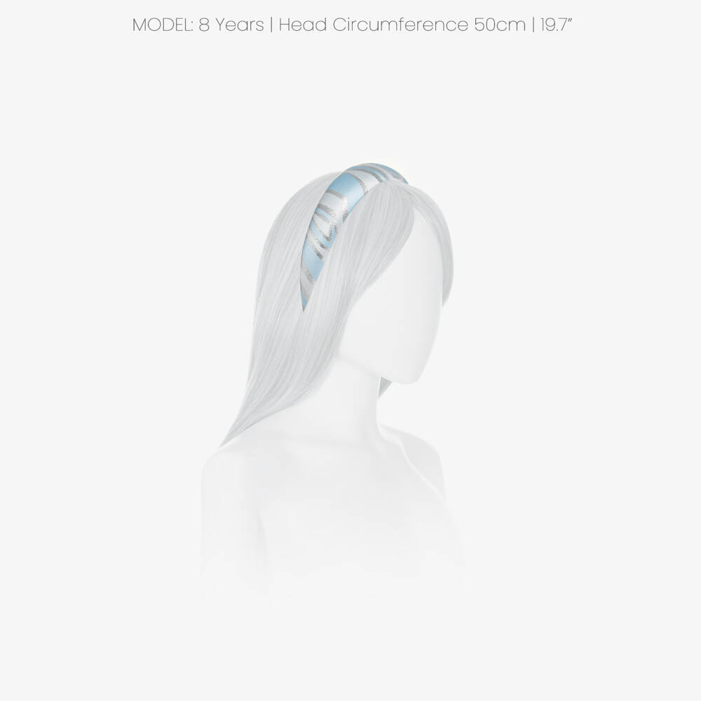 PUCCI-Girls Blue & Silver Labirinto Headband | Childrensalon