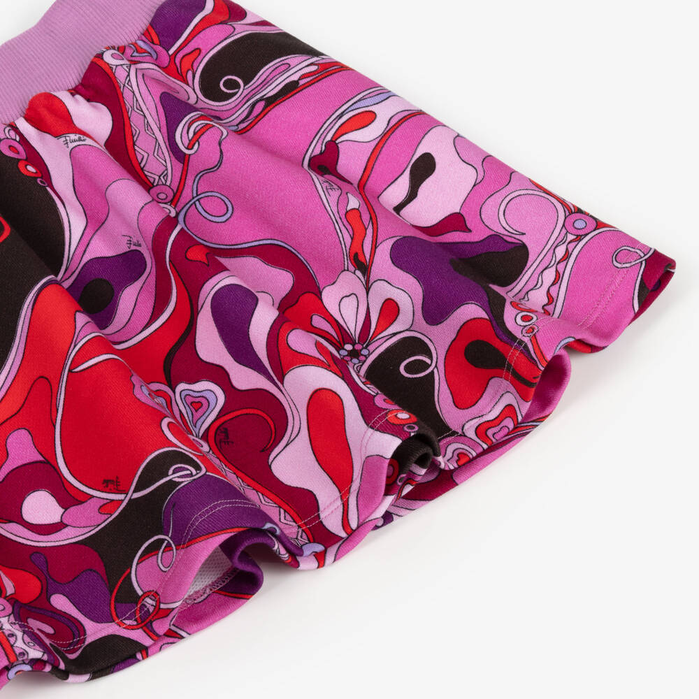 PUCCI-Girls Pink Cotton Orchidee Skirt | Childrensalon