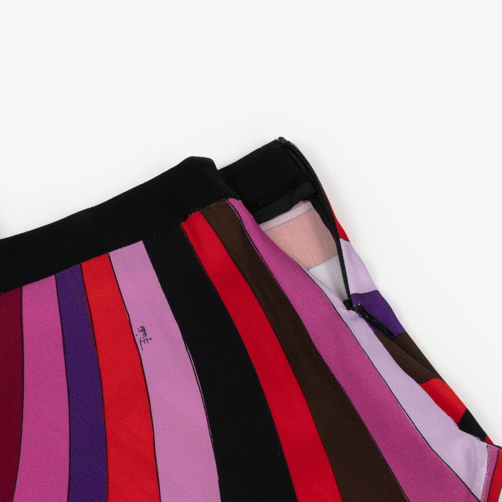 PUCCI-Girls Pink Iride Print A-Line Skirt | Childrensalon