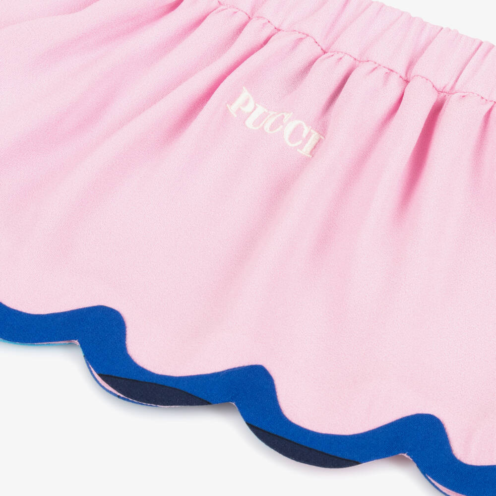 PUCCI-Girls Pink Iride Print Skirt | Childrensalon