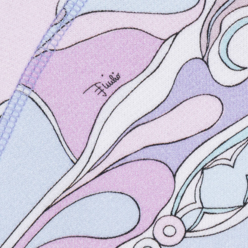 PUCCI-Girls Pink & Lilac Orchidee Raglan Sweatshirt | Childrensalon