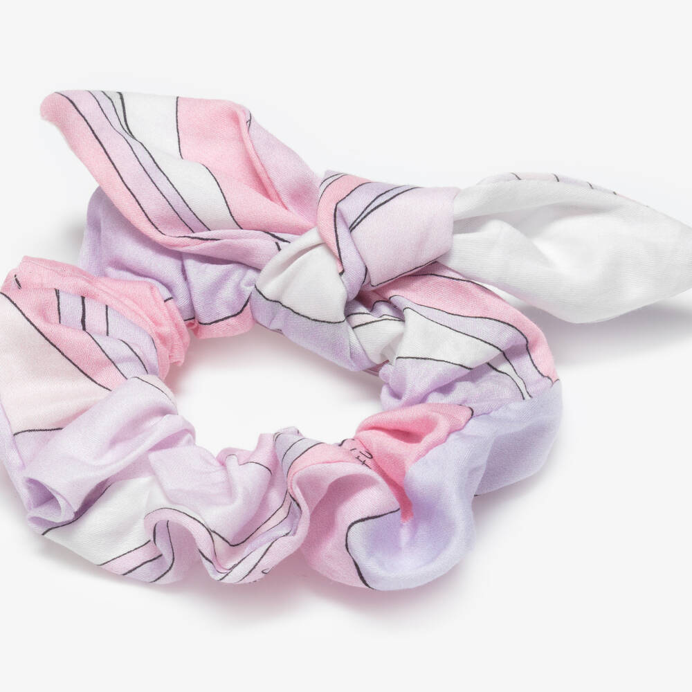 PUCCI-ربطة شعر قطن لون زهري وبنفسجي ليلاك للبنات | Childrensalon