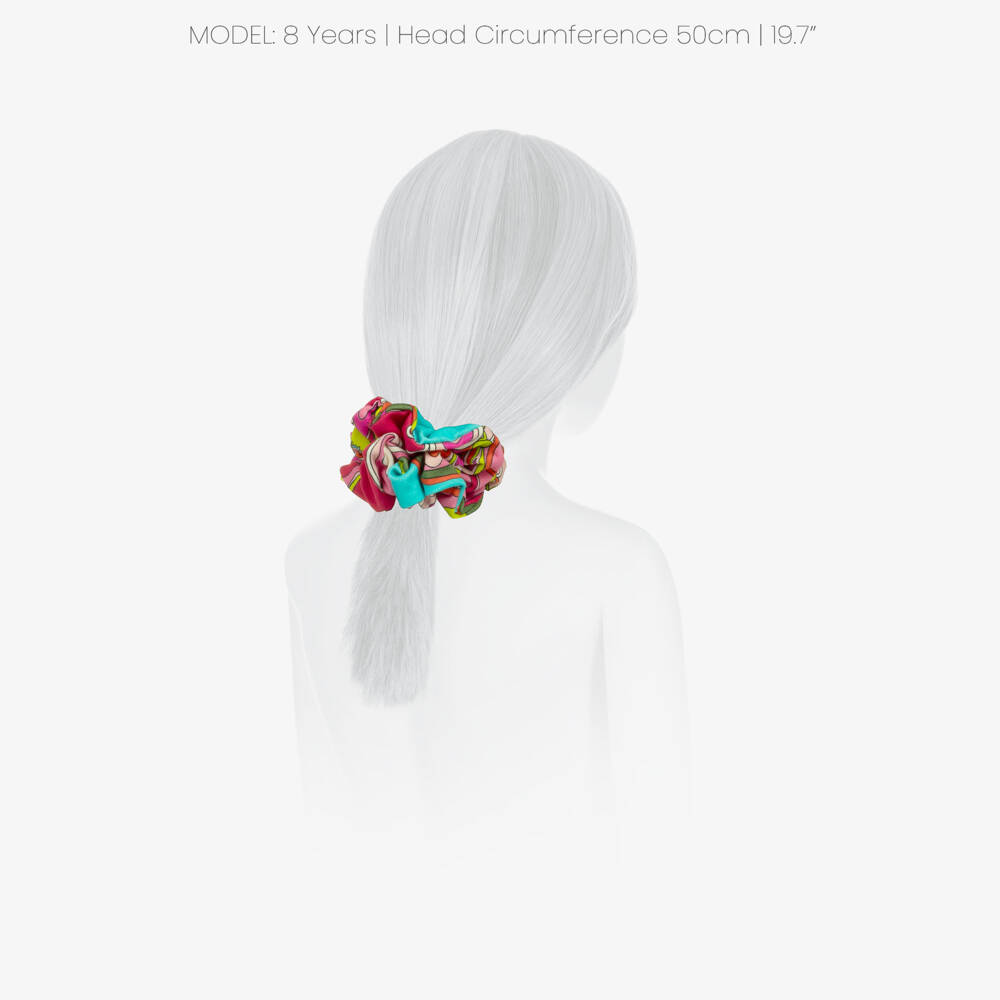 PUCCI-Girls Pink Orchidee Hair Scrunchie | Childrensalon