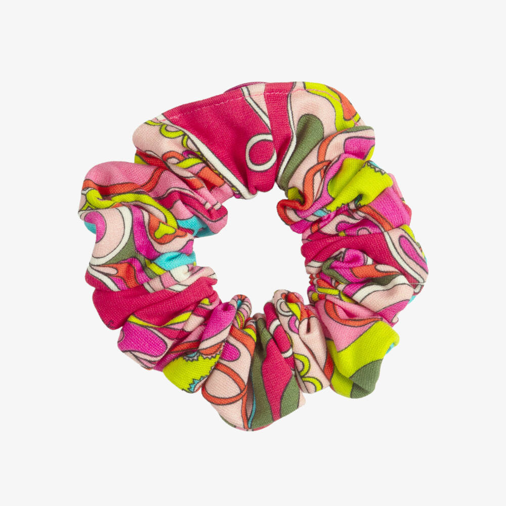 PUCCI-Girls Pink Orchidee Hair Scrunchie | Childrensalon