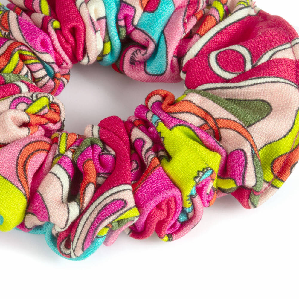 PUCCI-Girls Pink Orchidee Hair Scrunchie | Childrensalon