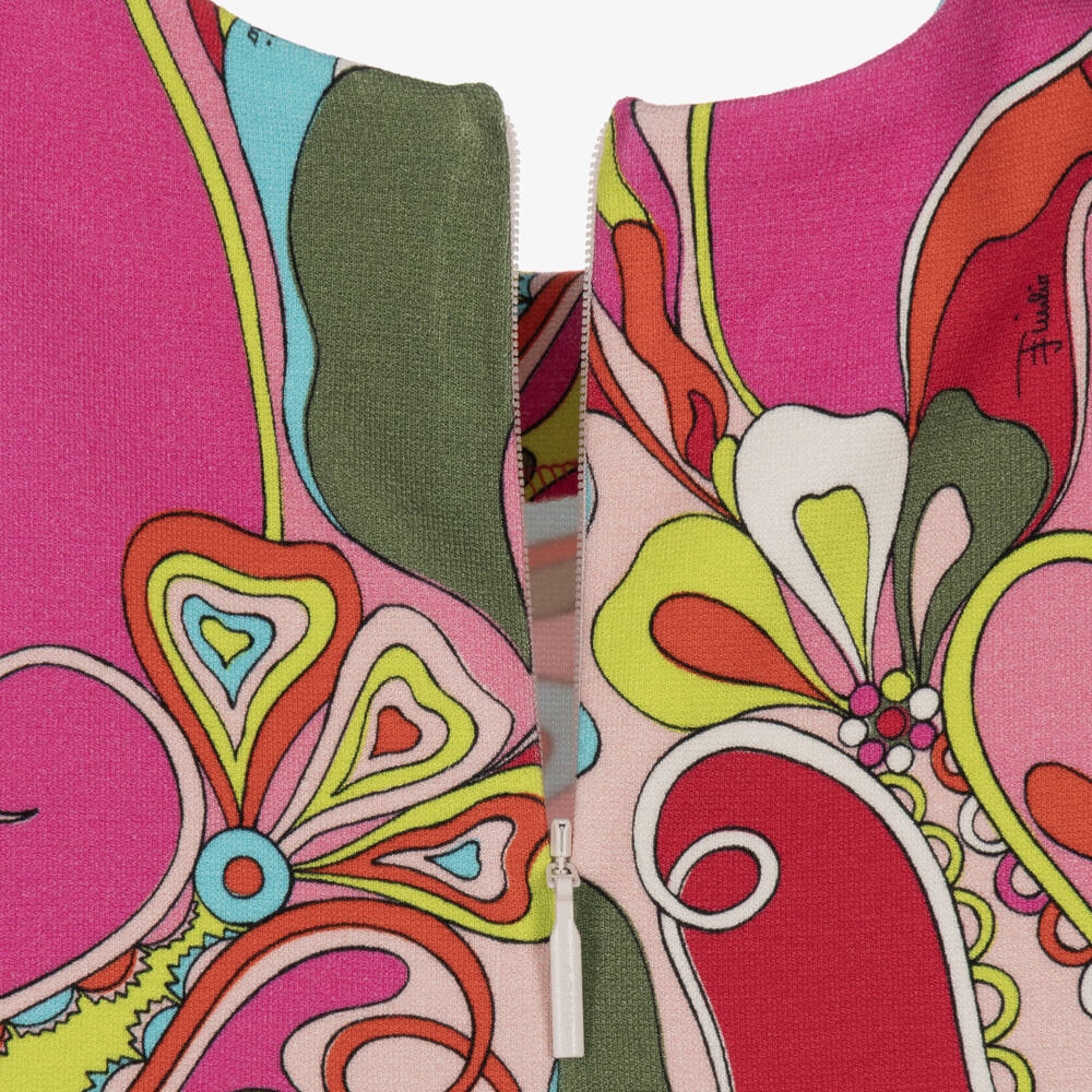 PUCCI-Girls Pink Orchidee Milano Jersey Dress | Childrensalon