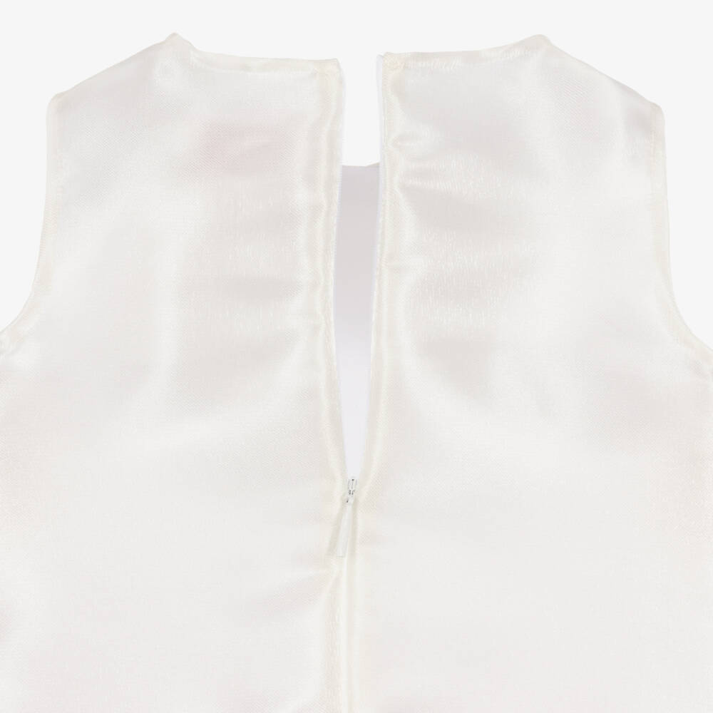 PUCCI-Girls White & Pink Satin Marmo Print Dress | Childrensalon