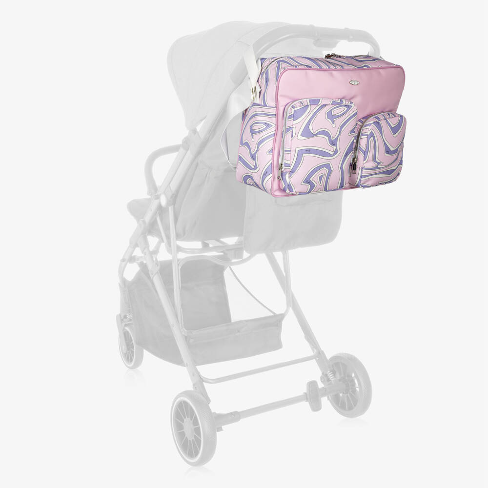 PUCCI-Lilac & Pink Orchidee Baby Changing Bag (40cm) | Childrensalon