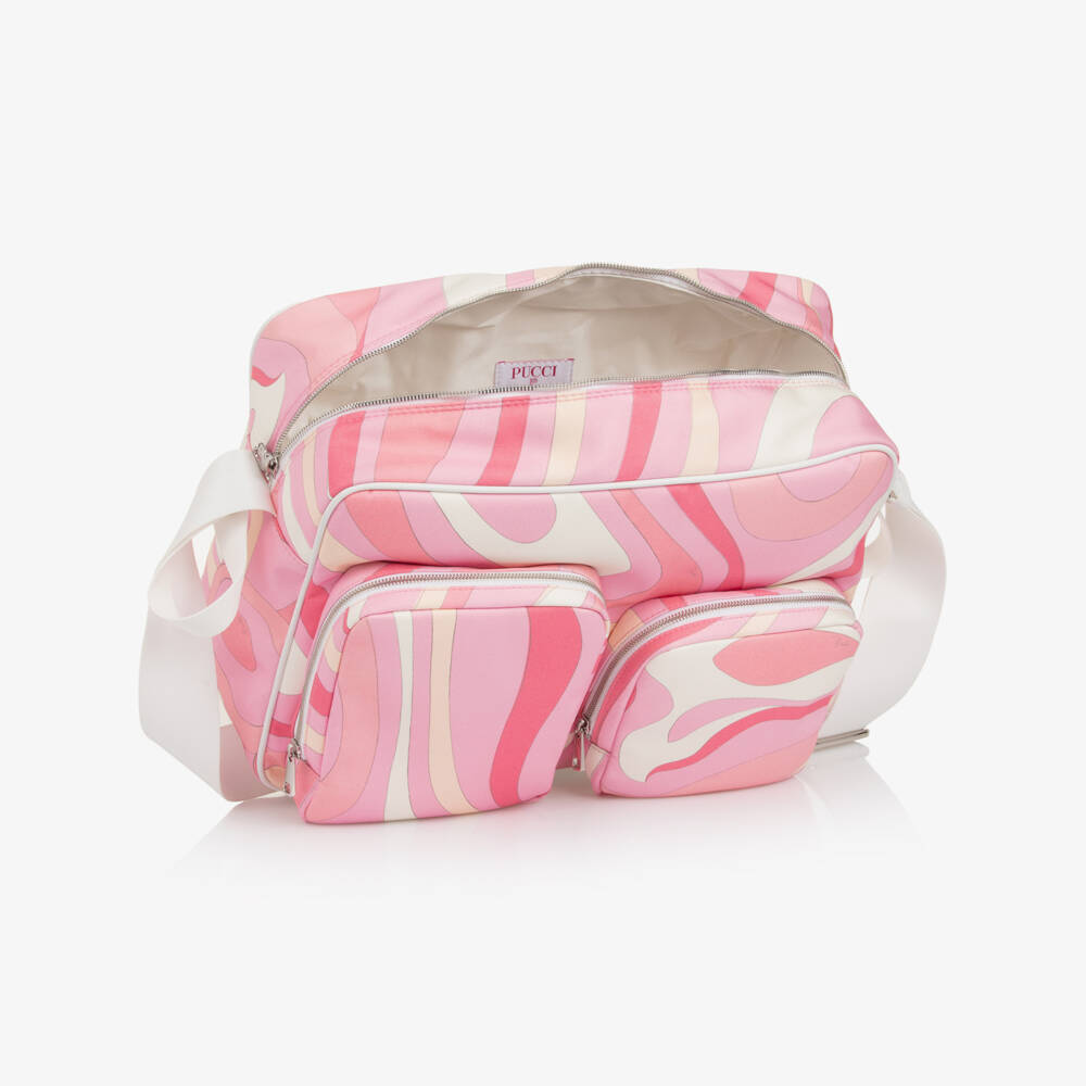 PUCCI-Pink Iride Print Changing Bag (38cm) | Childrensalon
