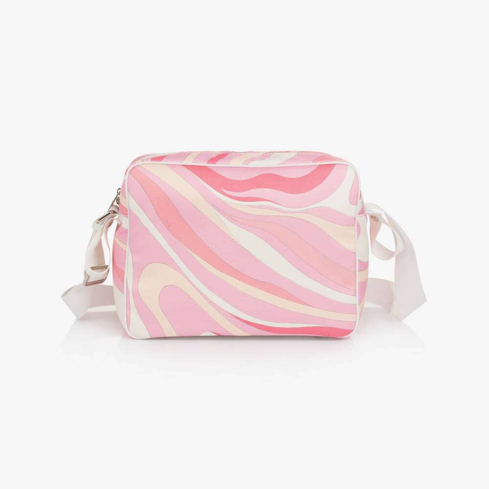 PUCCI-Pink Iride Print Changing Bag (38cm) | Childrensalon