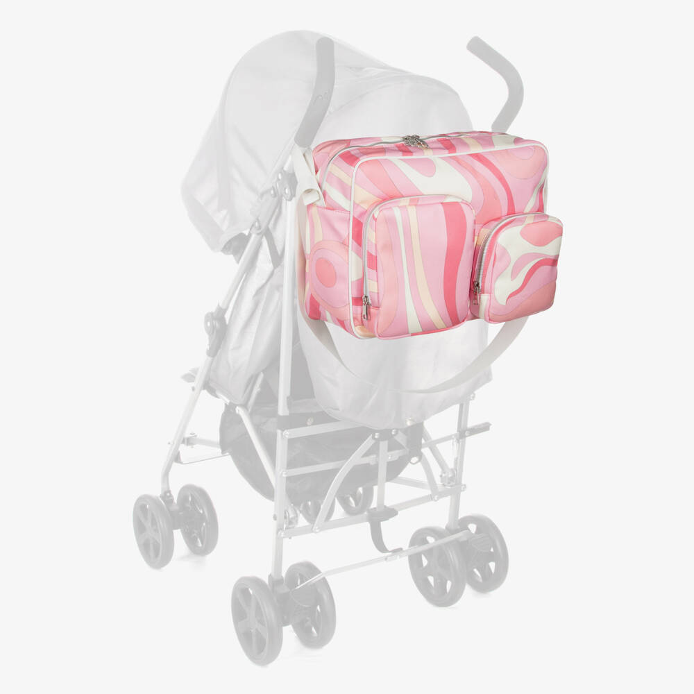 PUCCI-Pink Iride Print Changing Bag (38cm) | Childrensalon