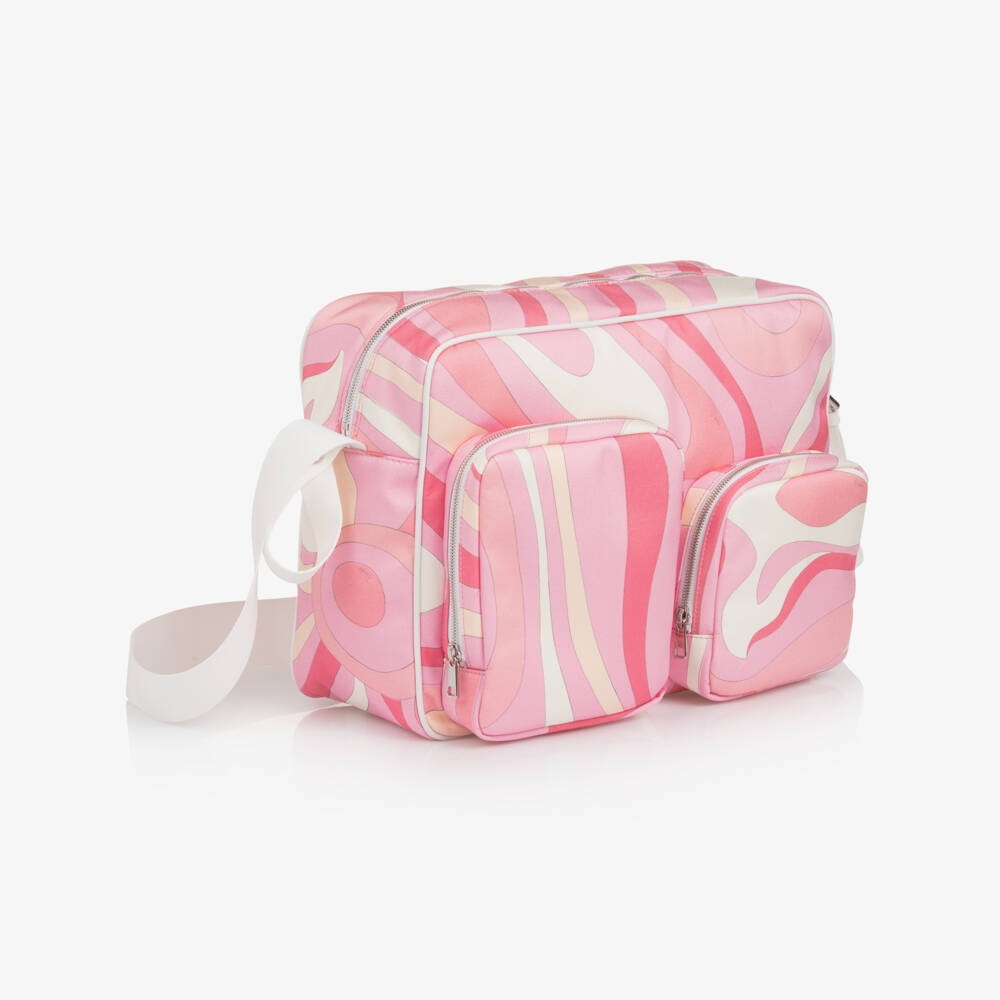 PUCCI-Pink Iride Print Changing Bag (38cm) | Childrensalon