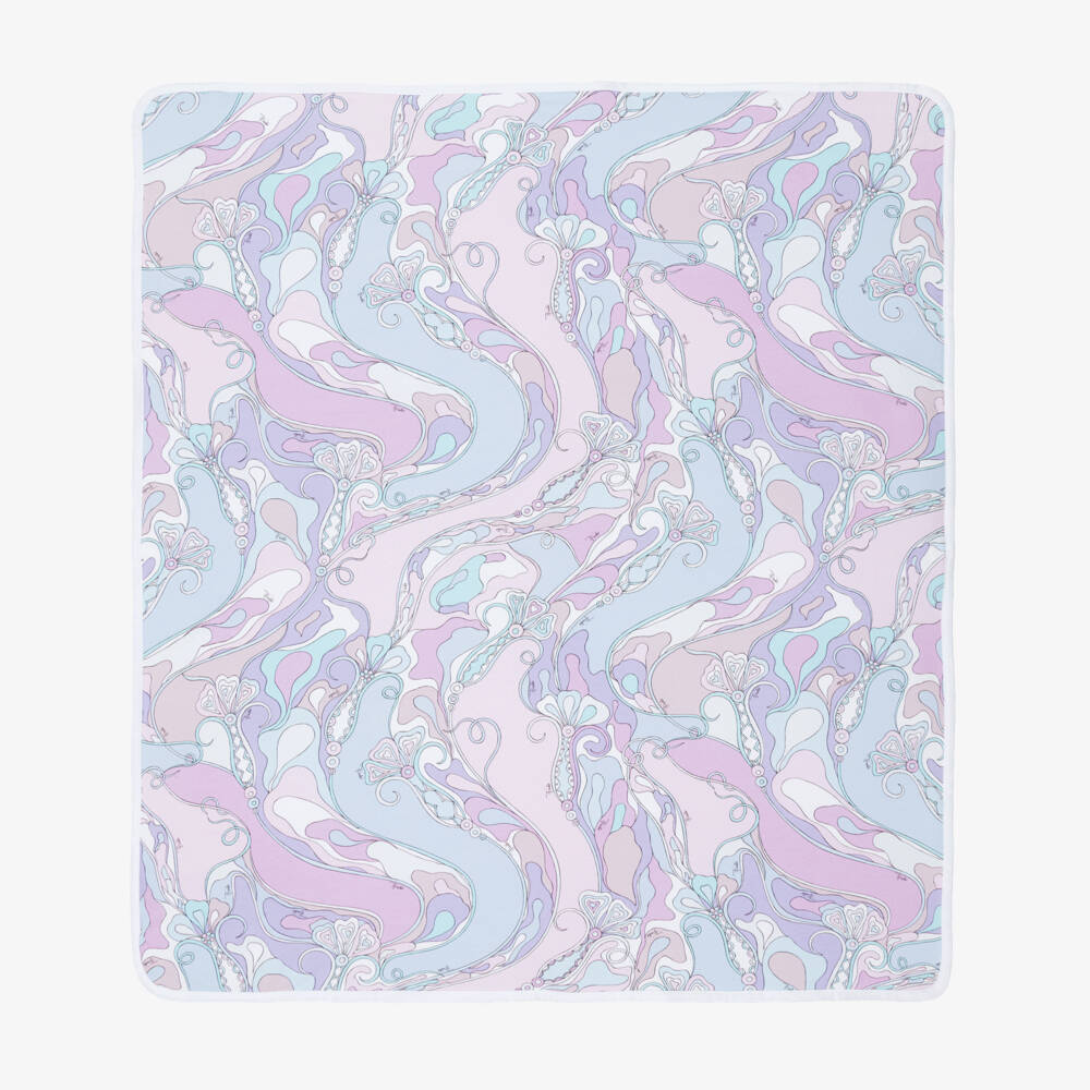 PUCCI-Pink & Lavender Orchidee Padded Blanket (90cm) | Childrensalon