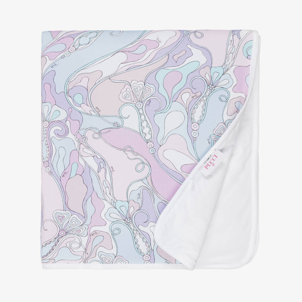 PUCCI-Pink & Lavender Orchidee Padded Blanket (90cm) | Childrensalon