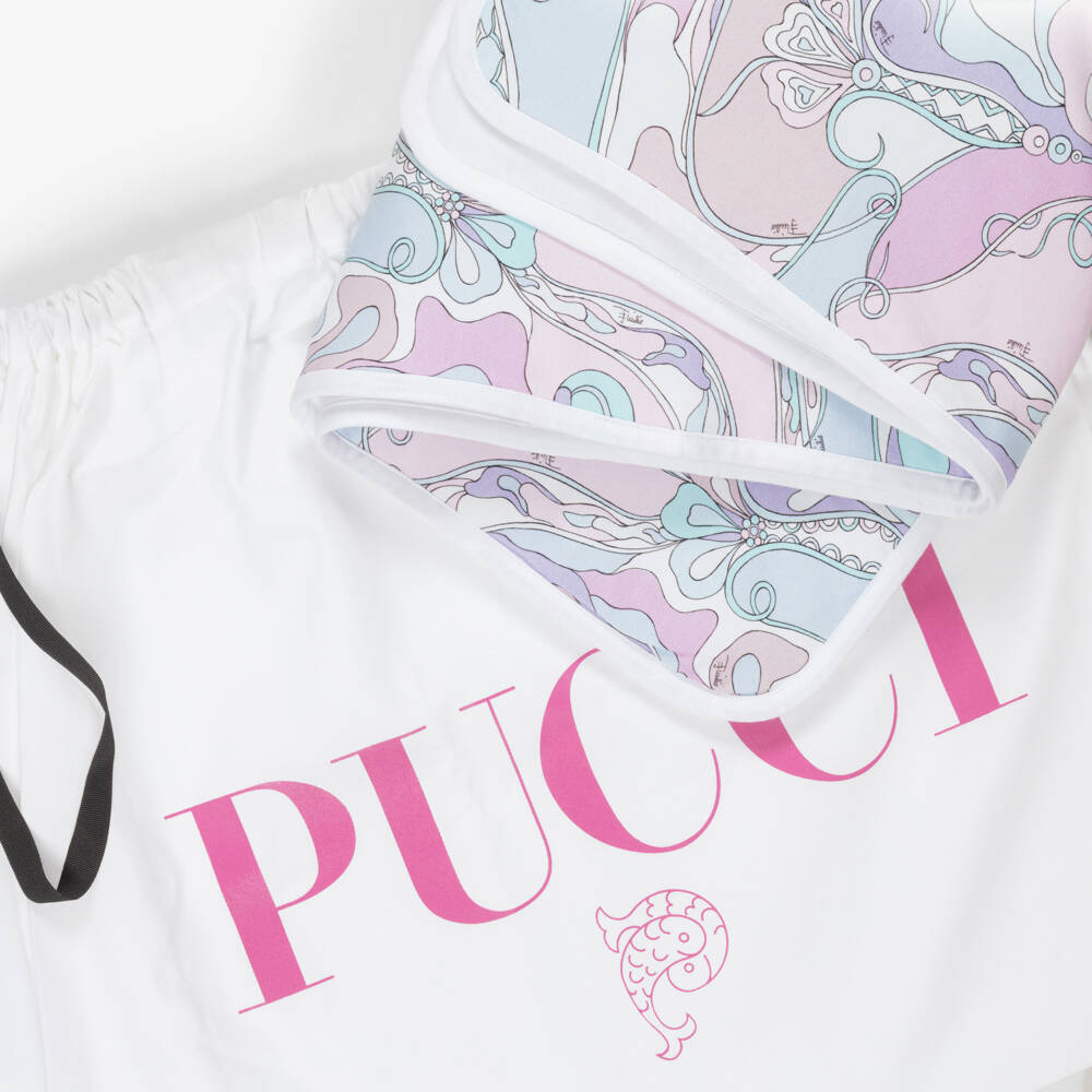 PUCCI-Pink & Lavender Orchidee Padded Blanket (90cm) | Childrensalon