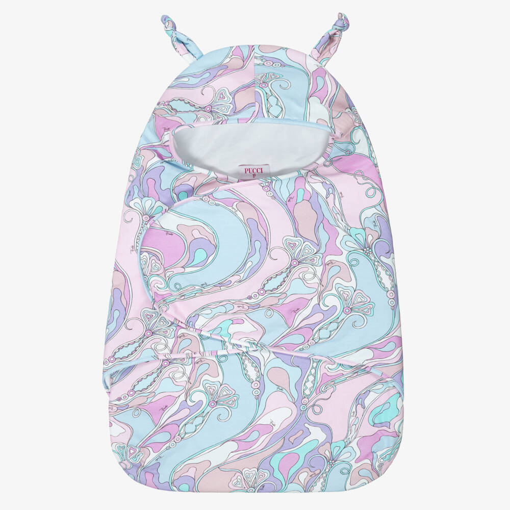 PUCCI-Pink & Lavender Orchidee Print Padded Nest (73cm) | Childrensalon