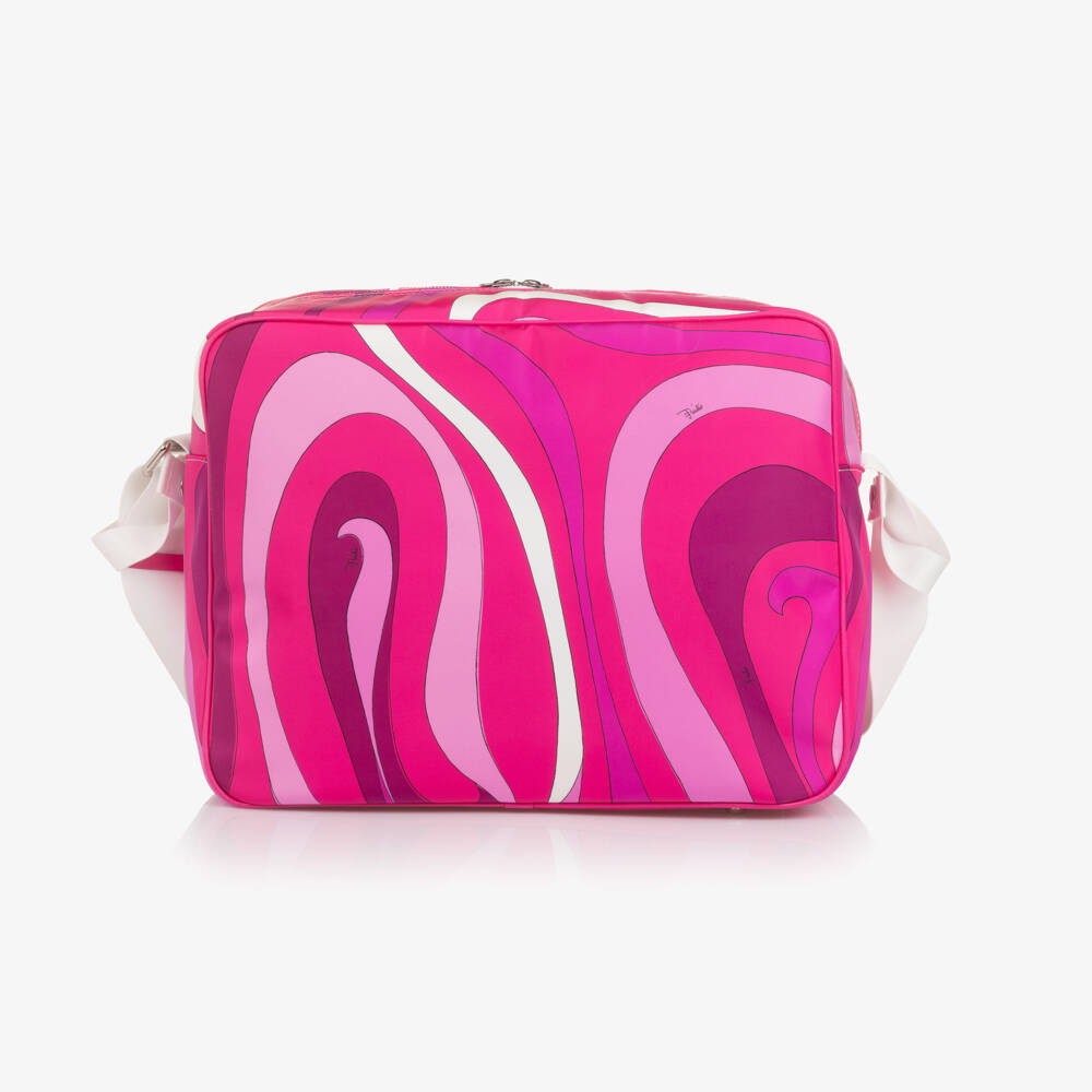 PUCCI-Pink Marmo Print Changing Bag (37cm) | Childrensalon