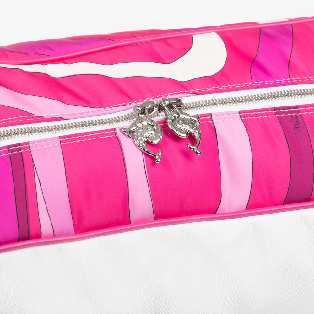 PUCCI-Pink Marmo Print Changing Bag (37cm) | Childrensalon