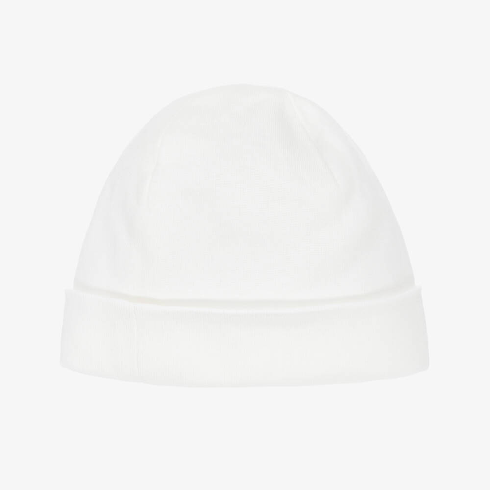 Pureté Du... Bébé-Baby Boys Ivory & Blue Toile De Jouy Layette Hat | Childrensalon