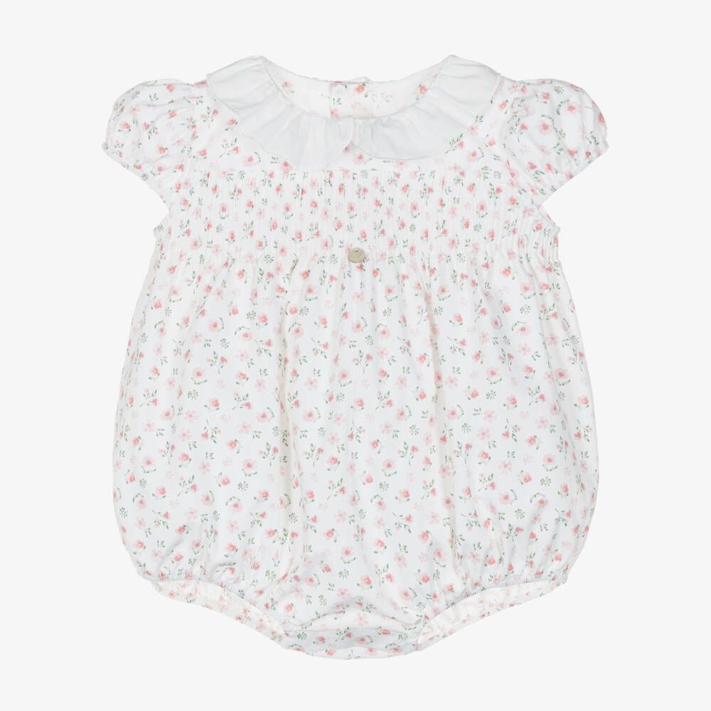 Pureté Du... Bébé-Baby Girls Floral Shortie with Smocking | Childrensalon