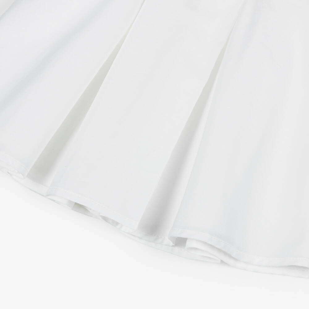 Pureté Du... Bébé-Baby Girls White Dress & Bonnet with Pink Smocking | Childrensalon