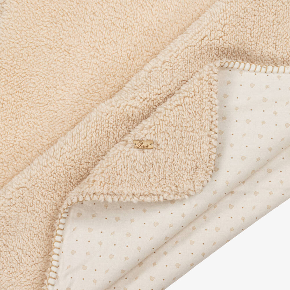 Pureté Du... Bébé-Beige Teddy Fleece Blanket (76cm) | Childrensalon