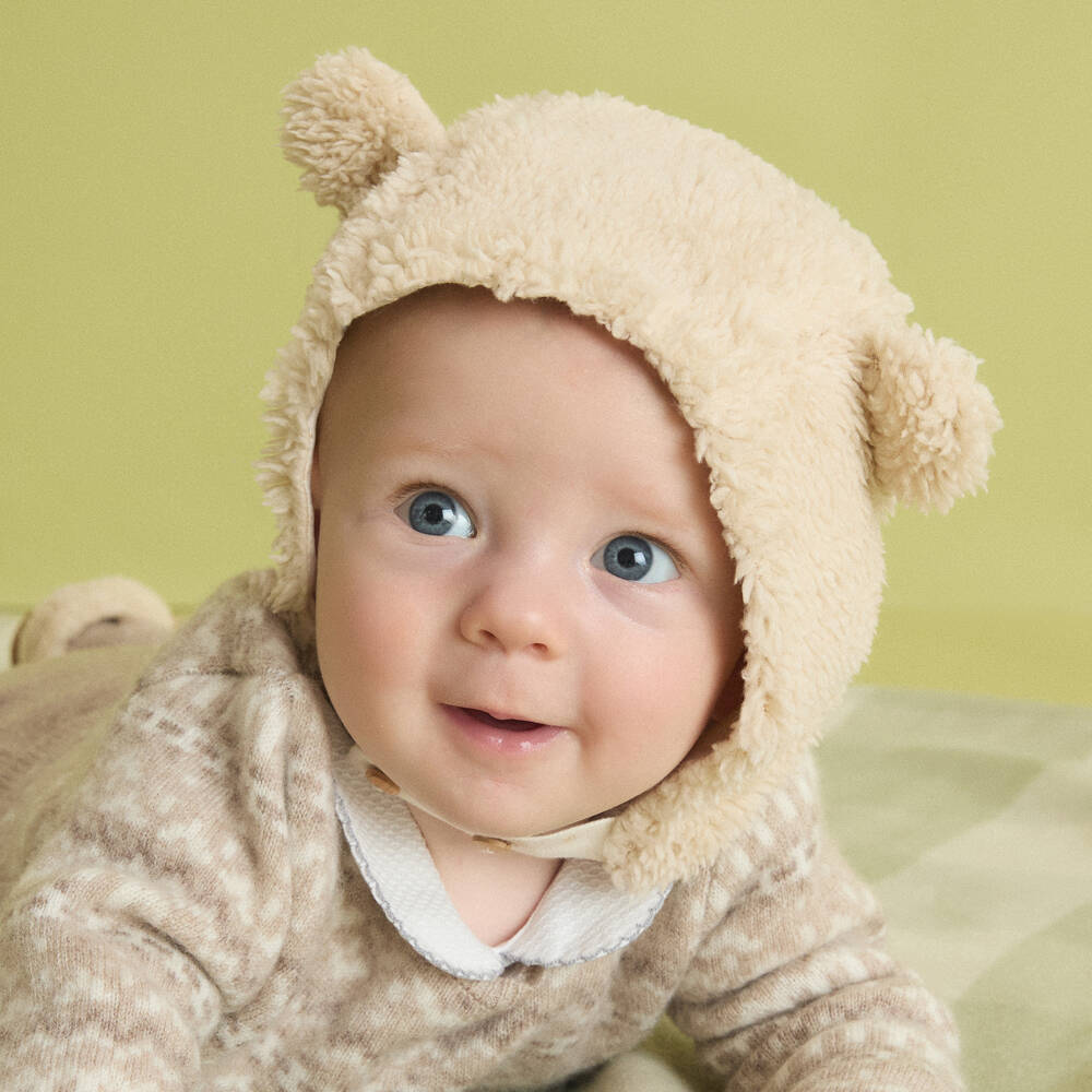 Pureté Du... Bébé-قبعة تيدي فليس لون بيج | Childrensalon