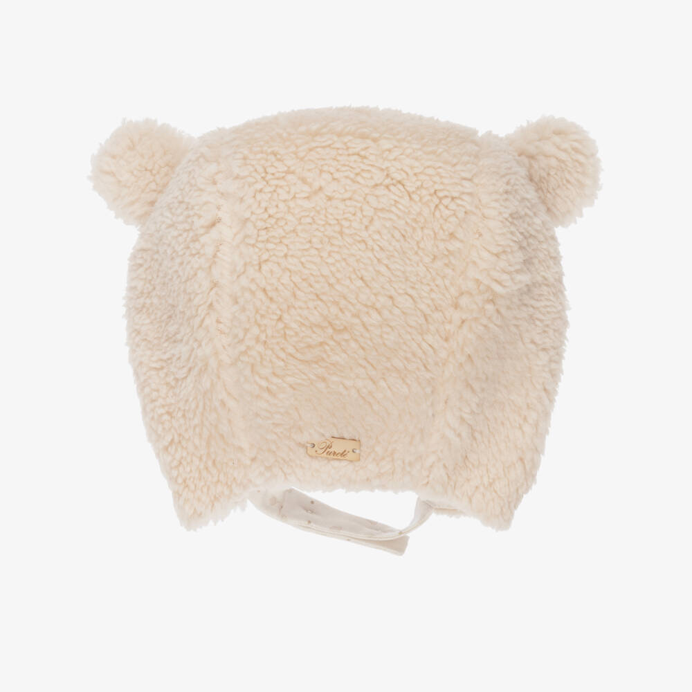 Pureté Du... Bébé-Beige Teddy Fleece Hat | Childrensalon