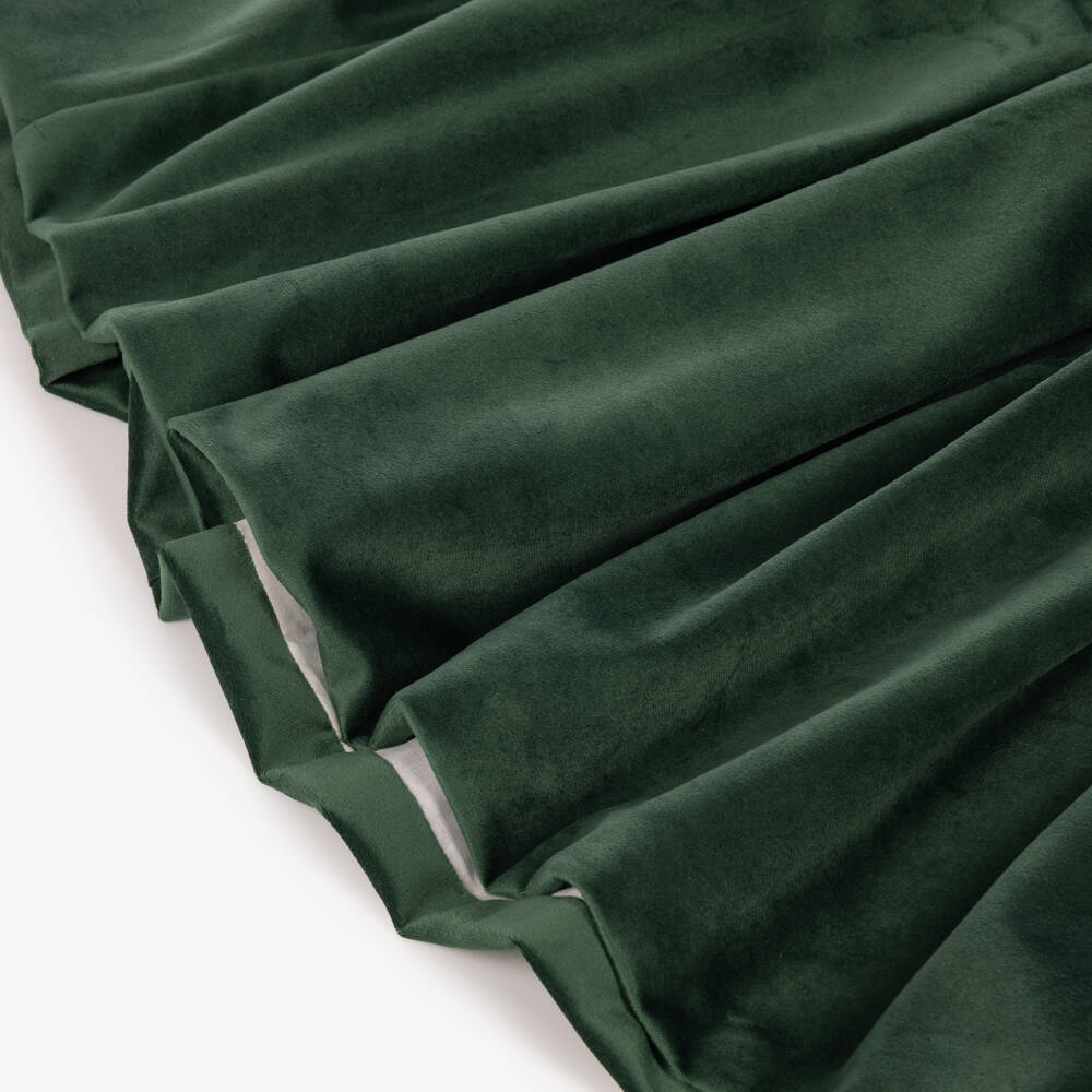 Pureté Du... Bébé-Girls Green Velvet Dress with Lace Collar | Childrensalon