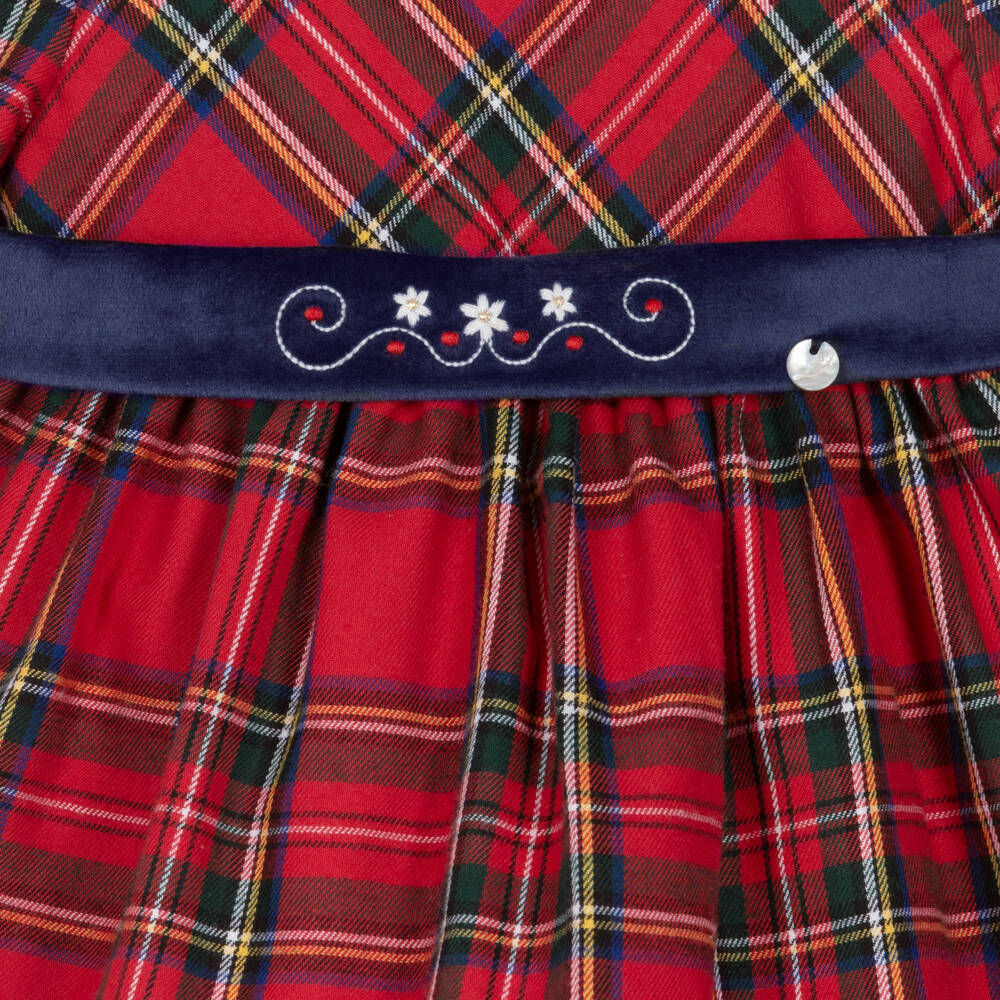 Pureté Du... Bébé-Girls Red Tartan Check Dress | Childrensalon