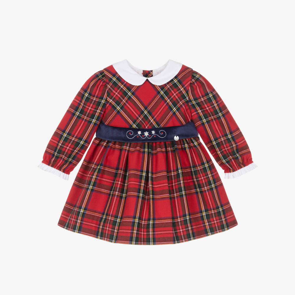 Pureté Du... Bébé-Girls Red Tartan Check Dress | Childrensalon