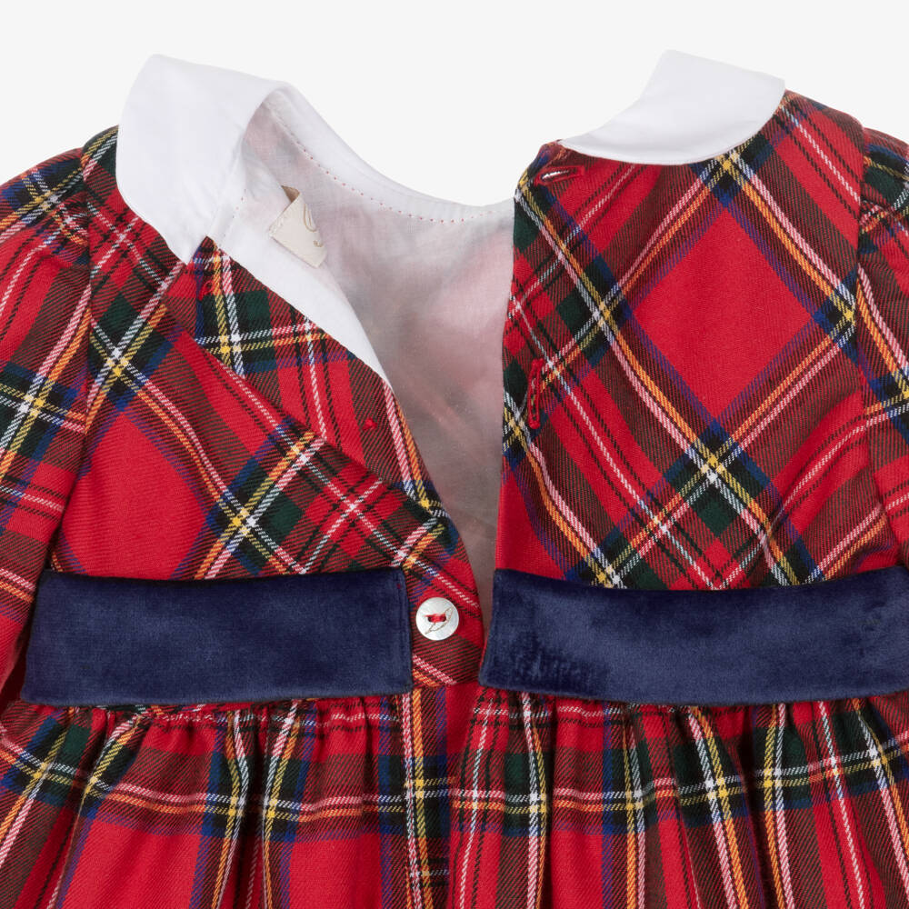 Pureté Du... Bébé-Girls Red Tartan Check Dress | Childrensalon