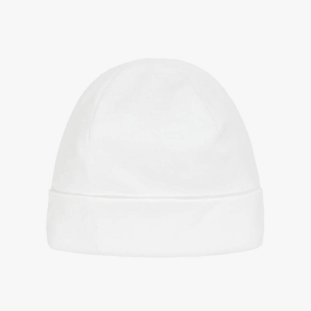 Pureté Du... Bébé-Ivory Cotton Jersey & Green Toile de Jouy Hat | Childrensalon