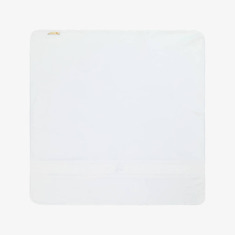 Pureté Du... Bébé-Pale Blue Velour Rocking Horse Blanket (75cm) | Childrensalon