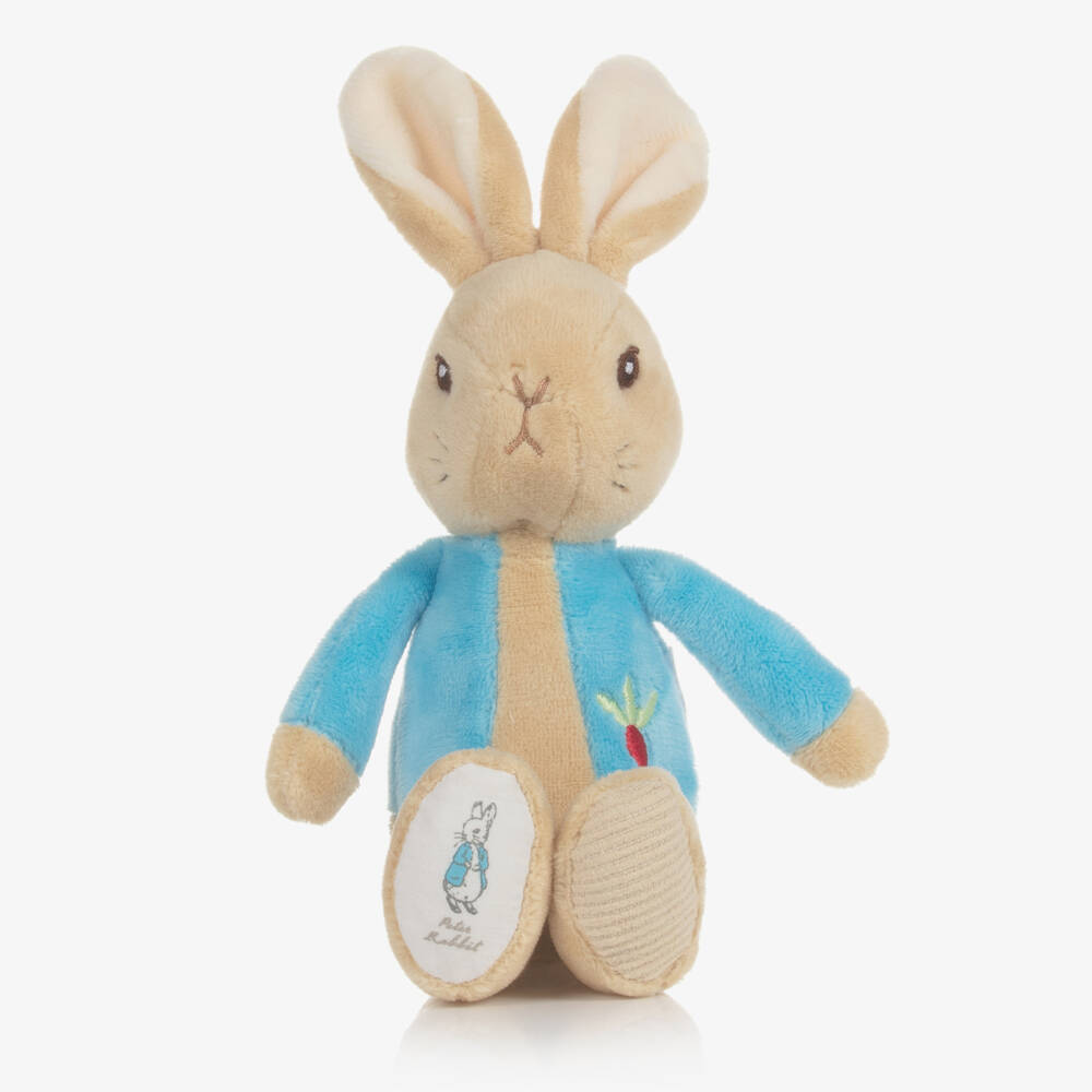 Rainbow Designs-Beige Peter Rabbit Soft Toy Rattle (21cm) | Childrensalon
