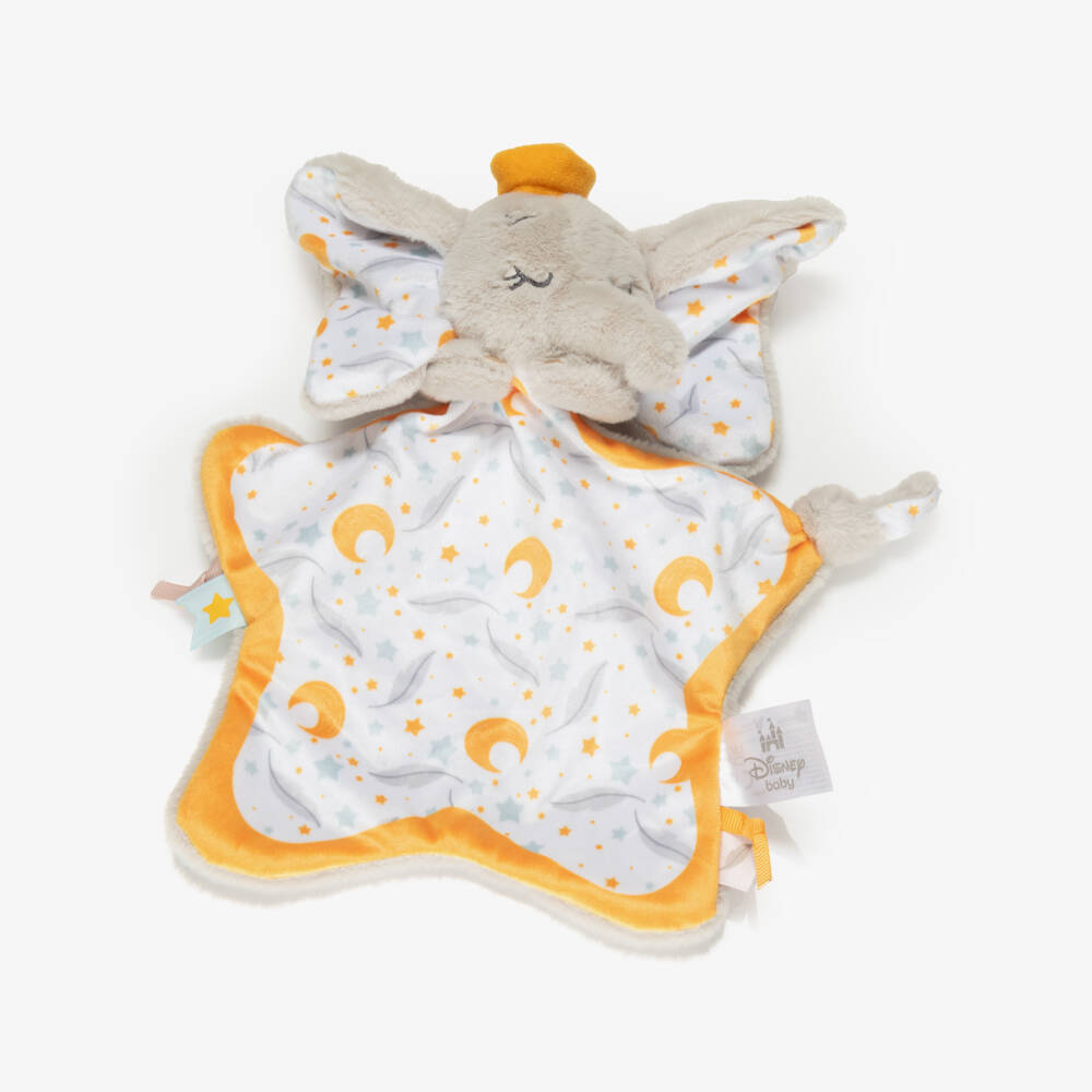 Rainbow Designs-Grey Plush Dumbo Comforter (28cm) | Childrensalon