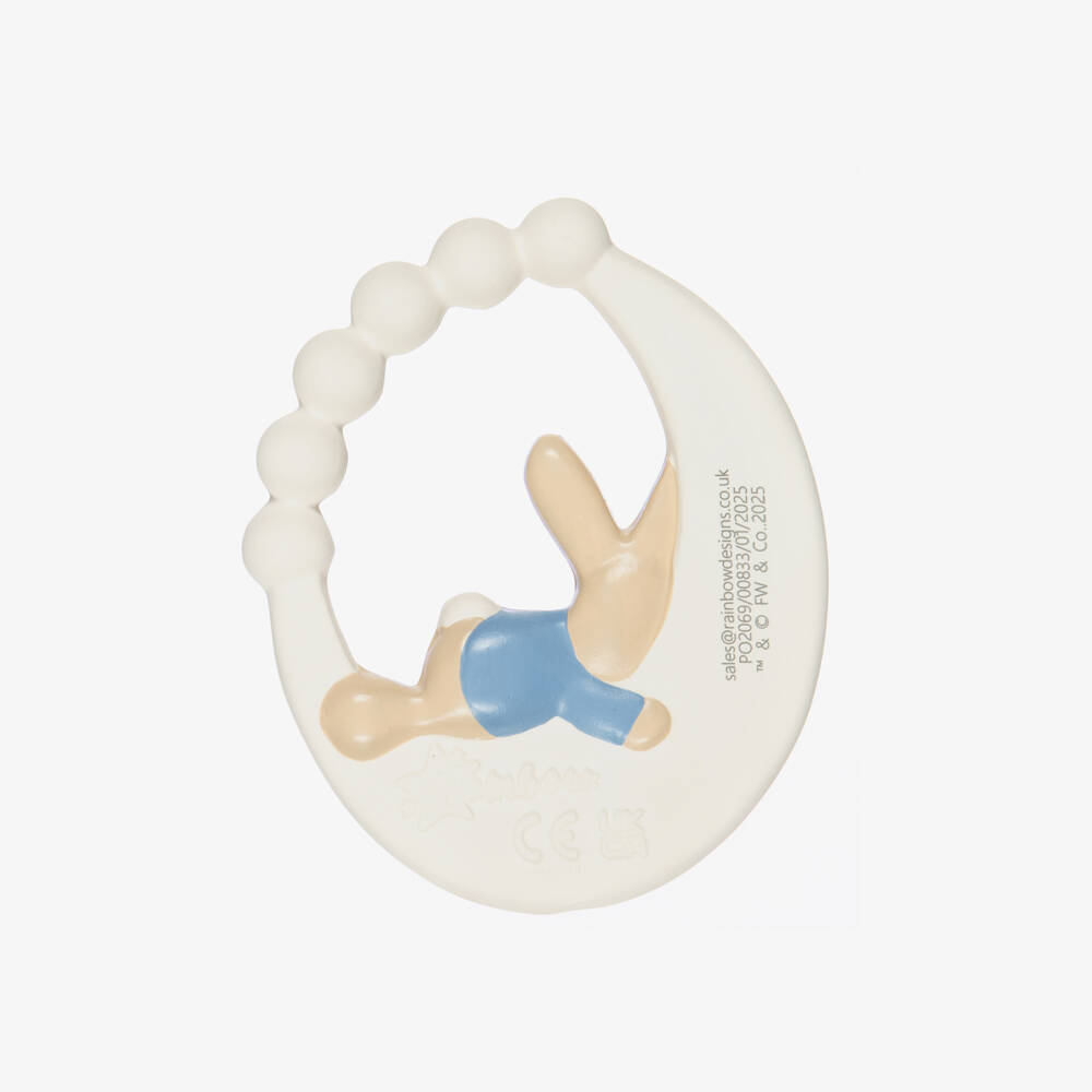 Rainbow Designs-White Peter Rabbit Natural Rubber Teething Toy (12cm) | Childrensalon