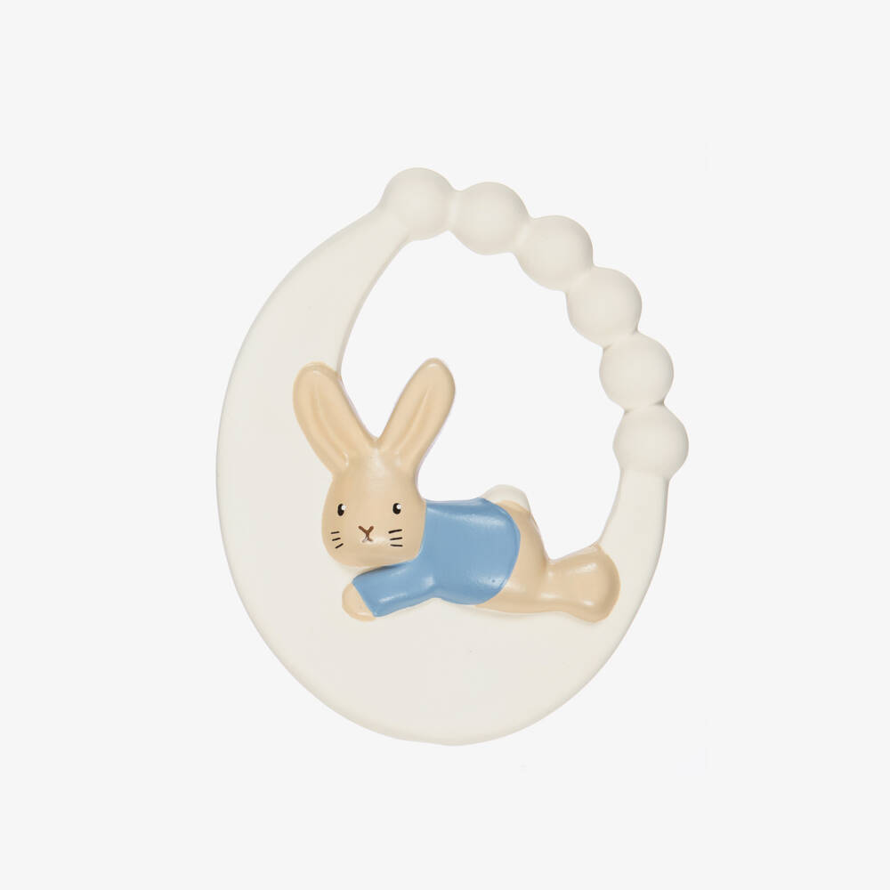 Rainbow Designs-White Peter Rabbit Natural Rubber Teething Toy (12cm) | Childrensalon