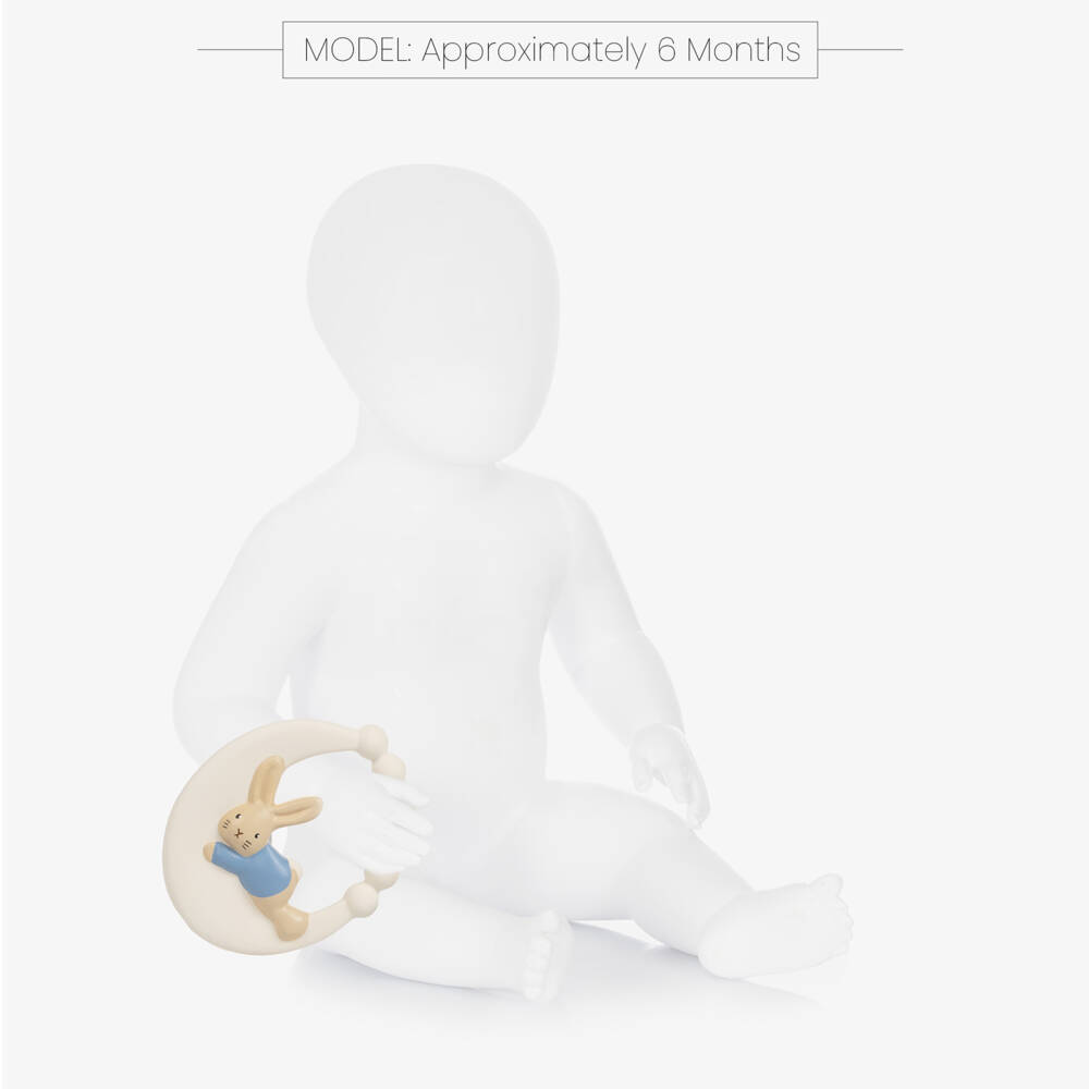 Rainbow Designs-White Peter Rabbit Natural Rubber Teething Toy (12cm) | Childrensalon
