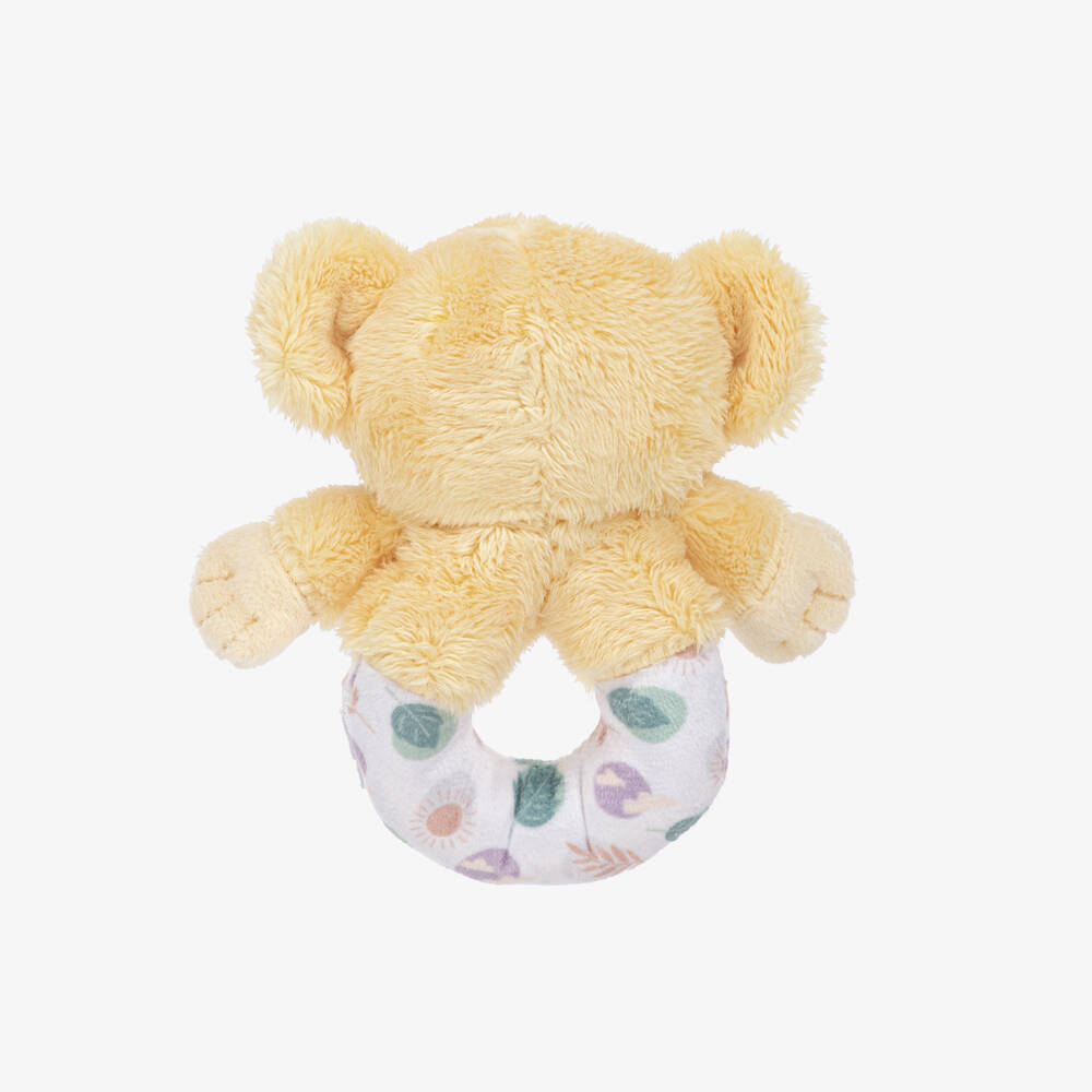 Rainbow Designs - Yellow Plush Simba Ring Rattle Toy (11cm) | Childrensalon