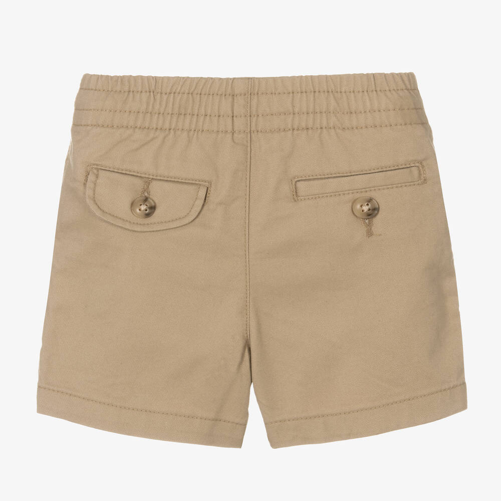 Ralph Lauren-Baby Boys Beige Chino Shorts | Childrensalon