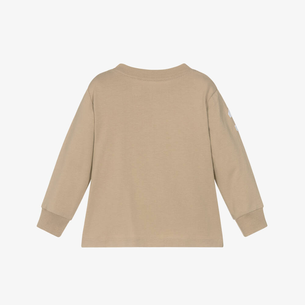 Ralph Lauren-Baby Boys Beige Cotton Big Pony Top | Childrensalon