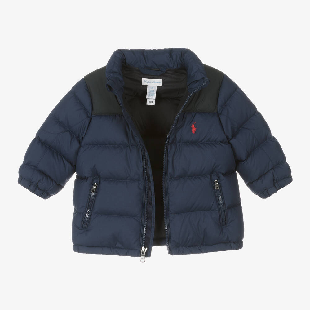 Ralph Lauren-Baby Boys Blue & Black Snowsuit | Childrensalon
