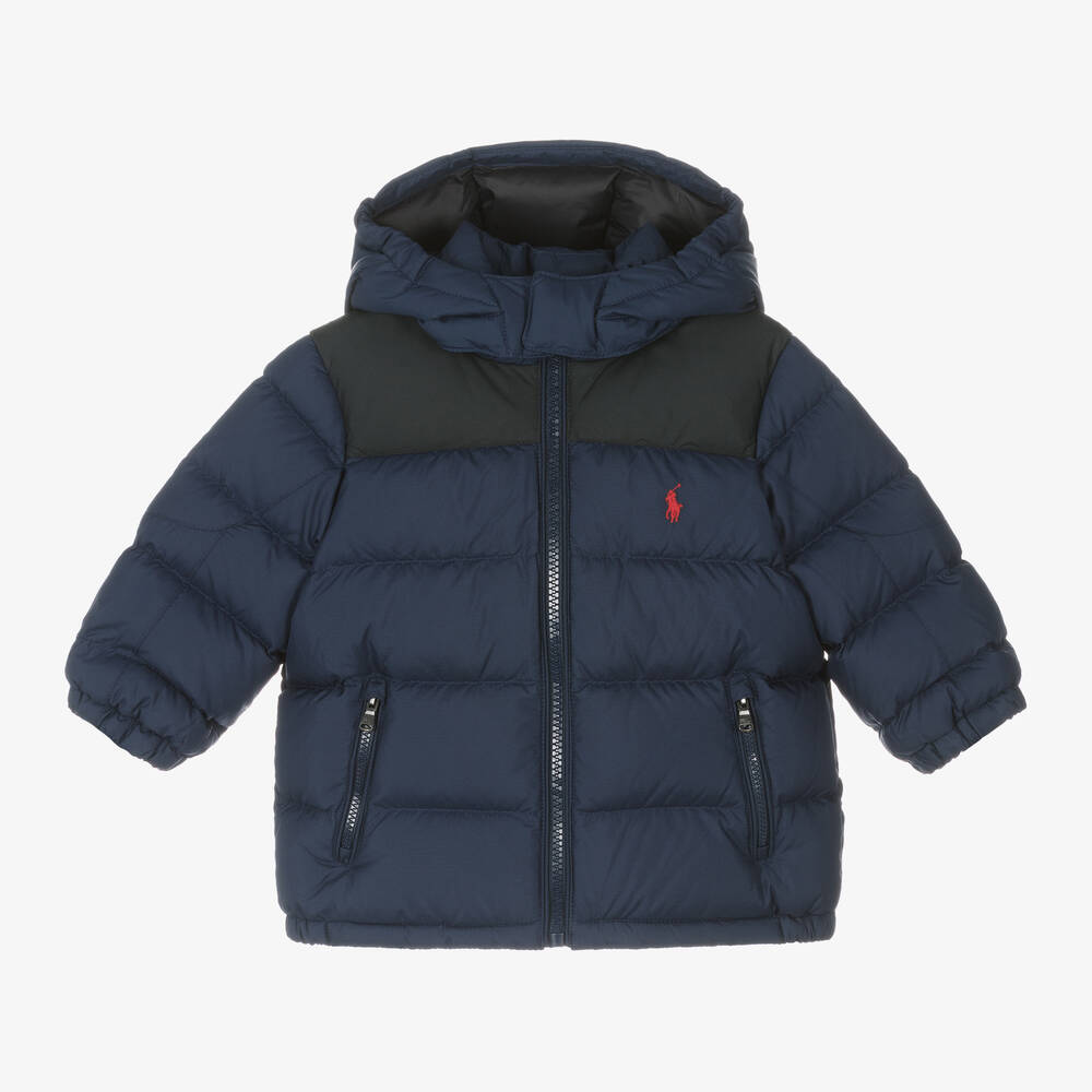 Ralph Lauren-Baby Boys Blue & Black Snowsuit | Childrensalon
