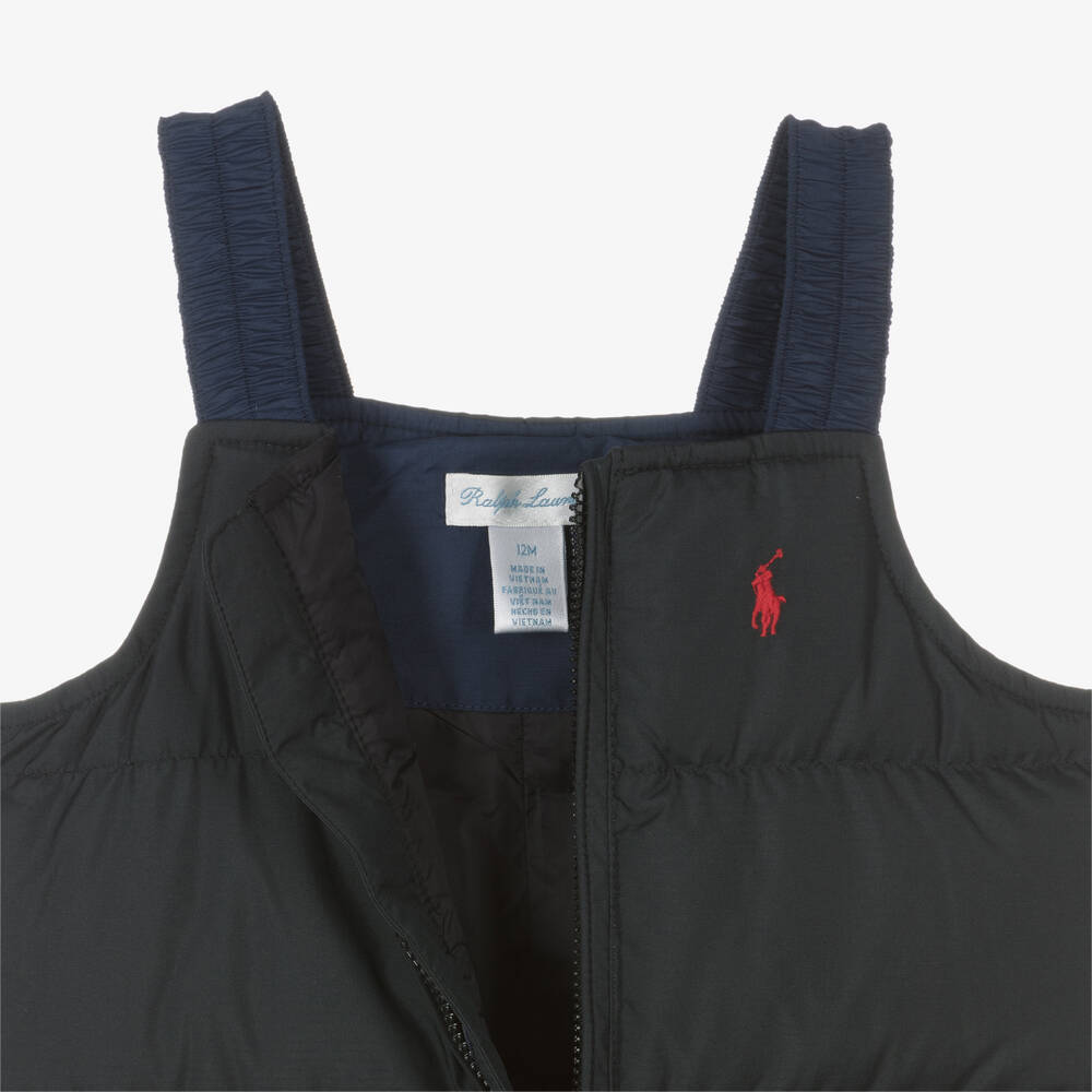 Ralph Lauren-Baby Boys Blue & Black Snowsuit | Childrensalon