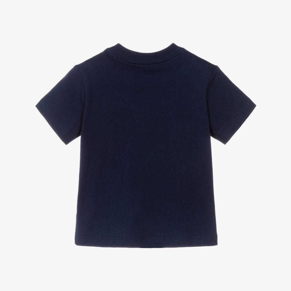 Ralph Lauren-Baby Boys Blue Nautical Polo Bear Cotton Jersey T-Shirt | Childrensalon